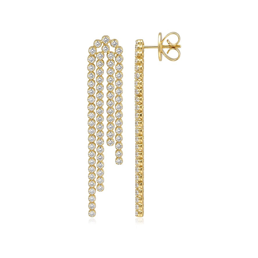 DIAMOND WATERFALL TENNIS DROP EARRINGS