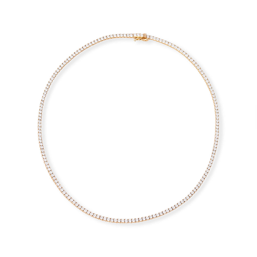 CLASSIC LAB-DIAMOND TENNIS NECKLACE