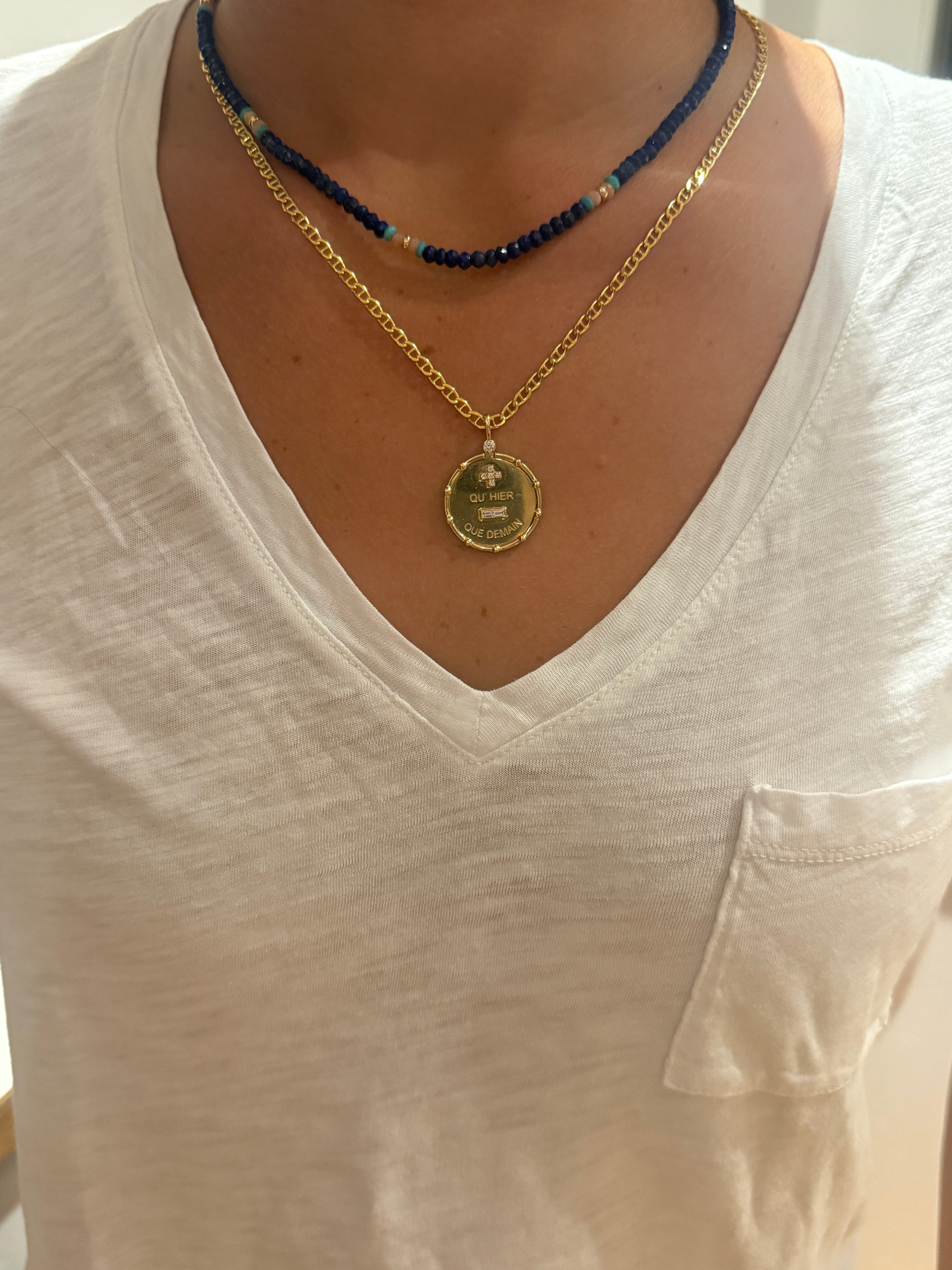 14K GOLD MINI FLAT MARINER CHAIN