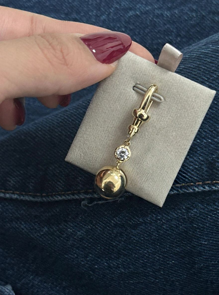 14K GOLD AND DIAMOND METEOR CHARM