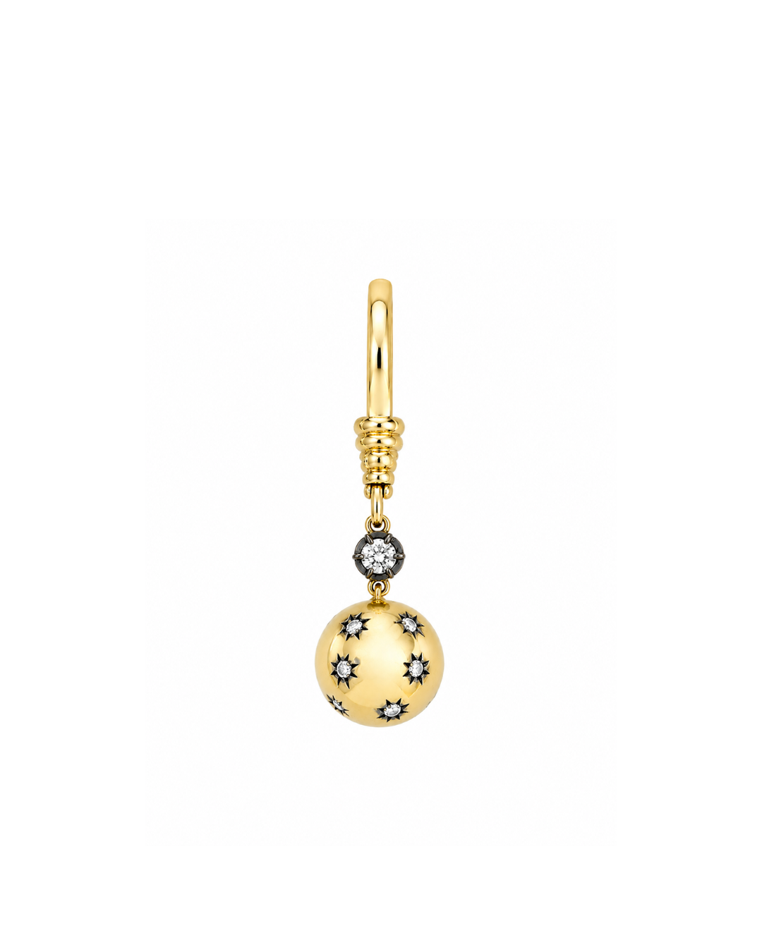 14K GOLD AND DIAMOND RHODIUM METEOR CHARM