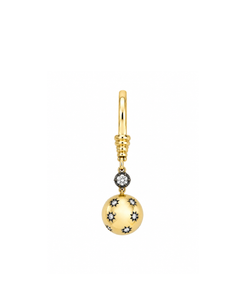 14K GOLD AND DIAMOND RHODIUM METEOR CHARM