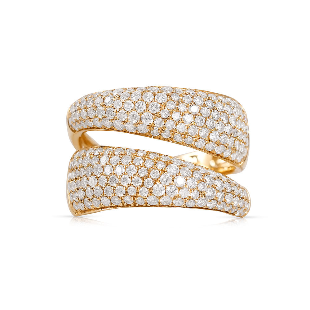 14K GOLD BOLD DIAMOND SPLIT RING