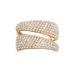 14K GOLD BOLD DIAMOND SPLIT RING