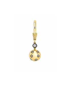 14K GOLD AND DIAMOND RHODIUM METEOR CHARM