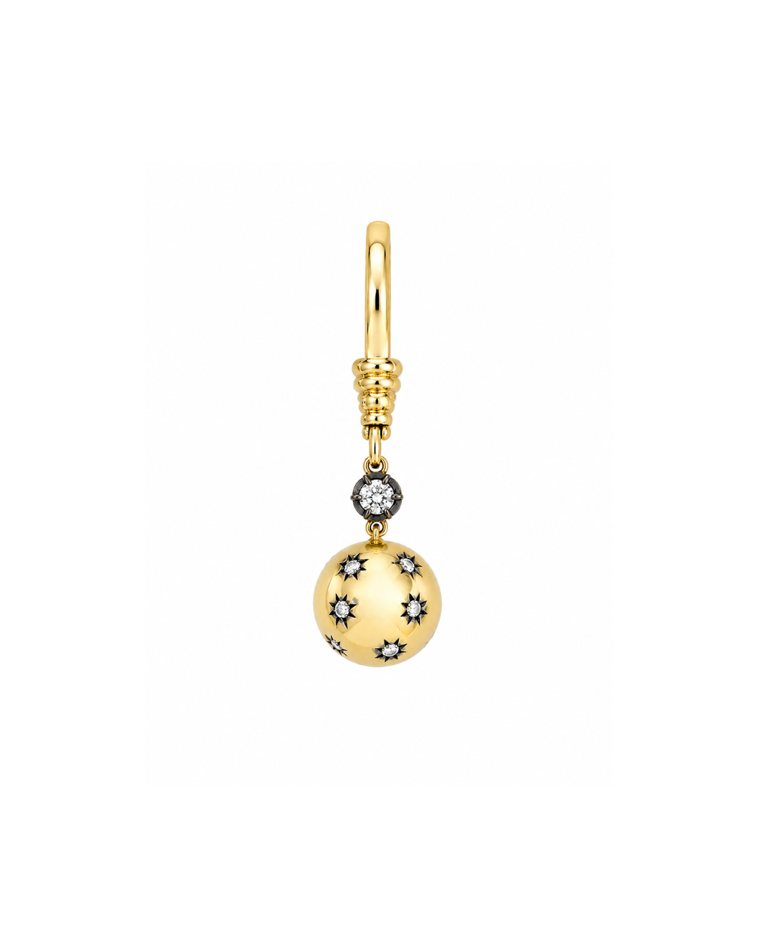 14K GOLD AND DIAMOND RHODIUM METEOR CHARM