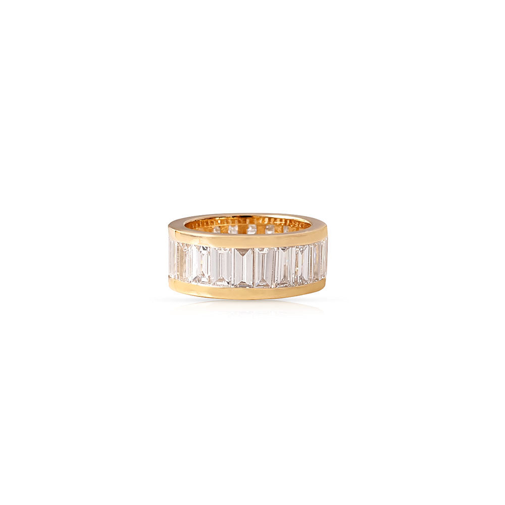 14K Gold Baguette Diamond Eternity Rondelle