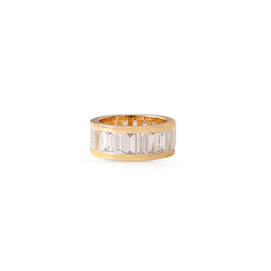 14K Gold Baguette Diamond Eternity Rondelle