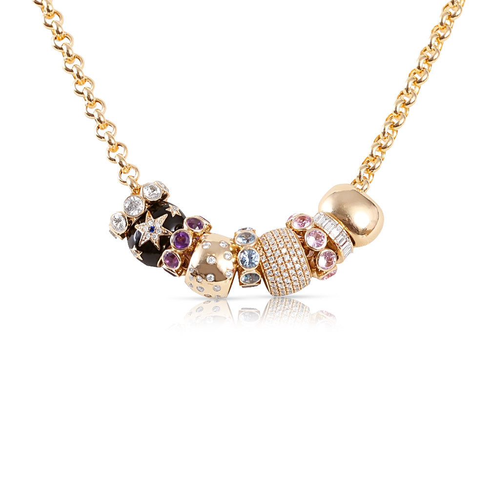 14K Gold Bezel Set Pale Blue Topaz Eternity Rondelle