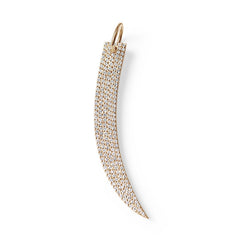 14K Solid Gold Diamond Tusk Charm