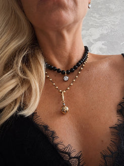 14K GOLD AND DIAMOND RHODIUM METEOR CHARM