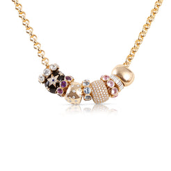 14K Gold Rondelles with Diamonds & Gemstones