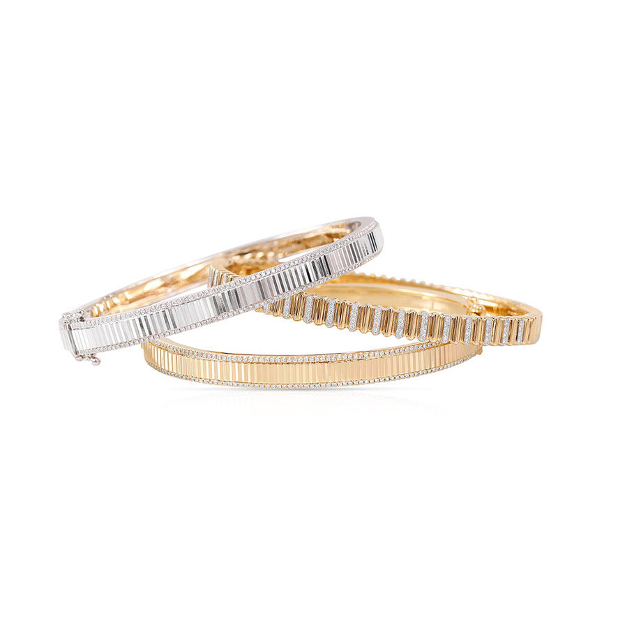 14K Gold & Diamond Bangles