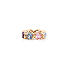 14K Solid Gold Bezel Set Multi-Spring Rondelle