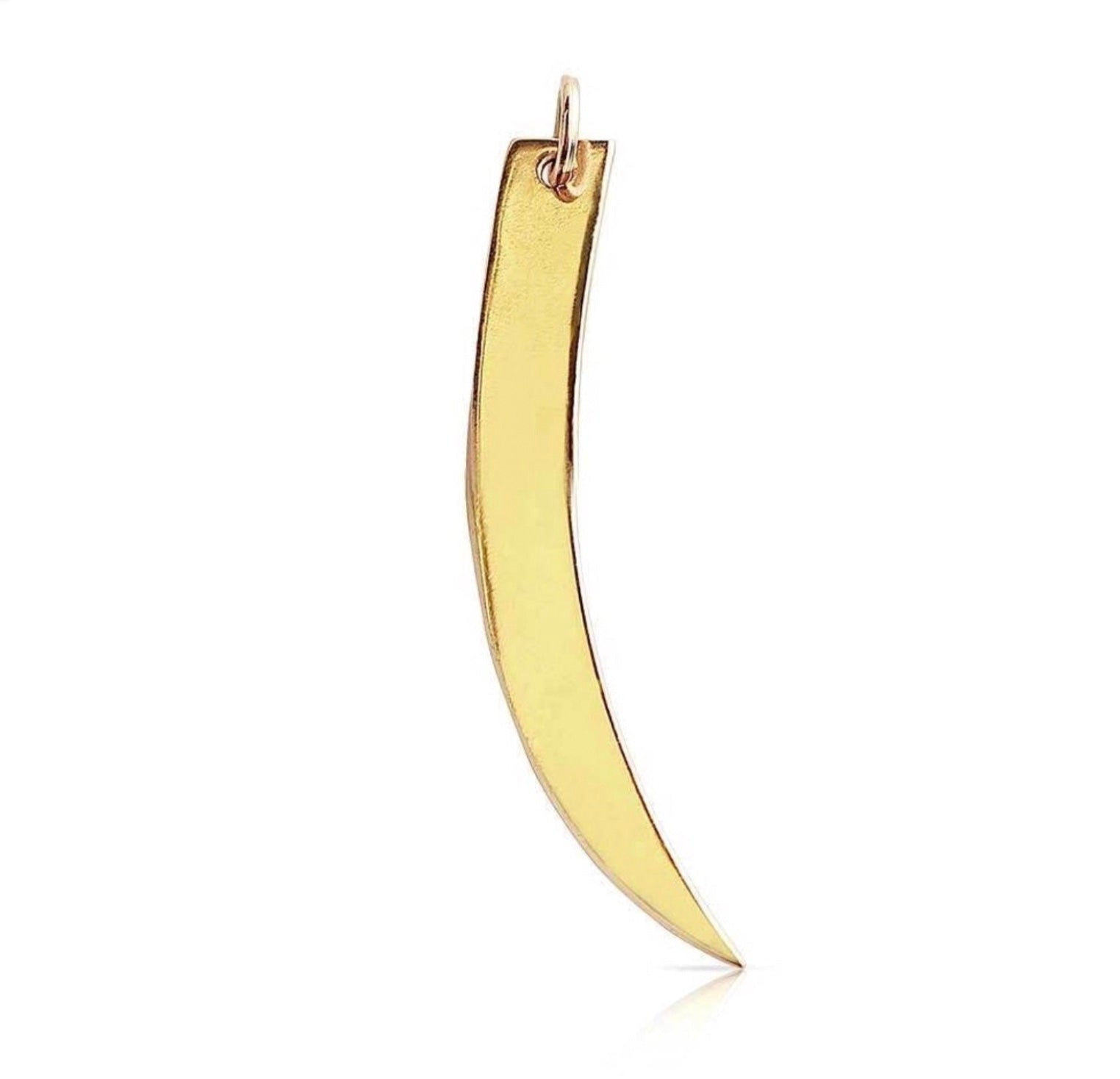 14K Gold Tusk Charm