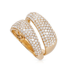 14K YELLOW GOLD BOLD DIAMOND SPLIT RING