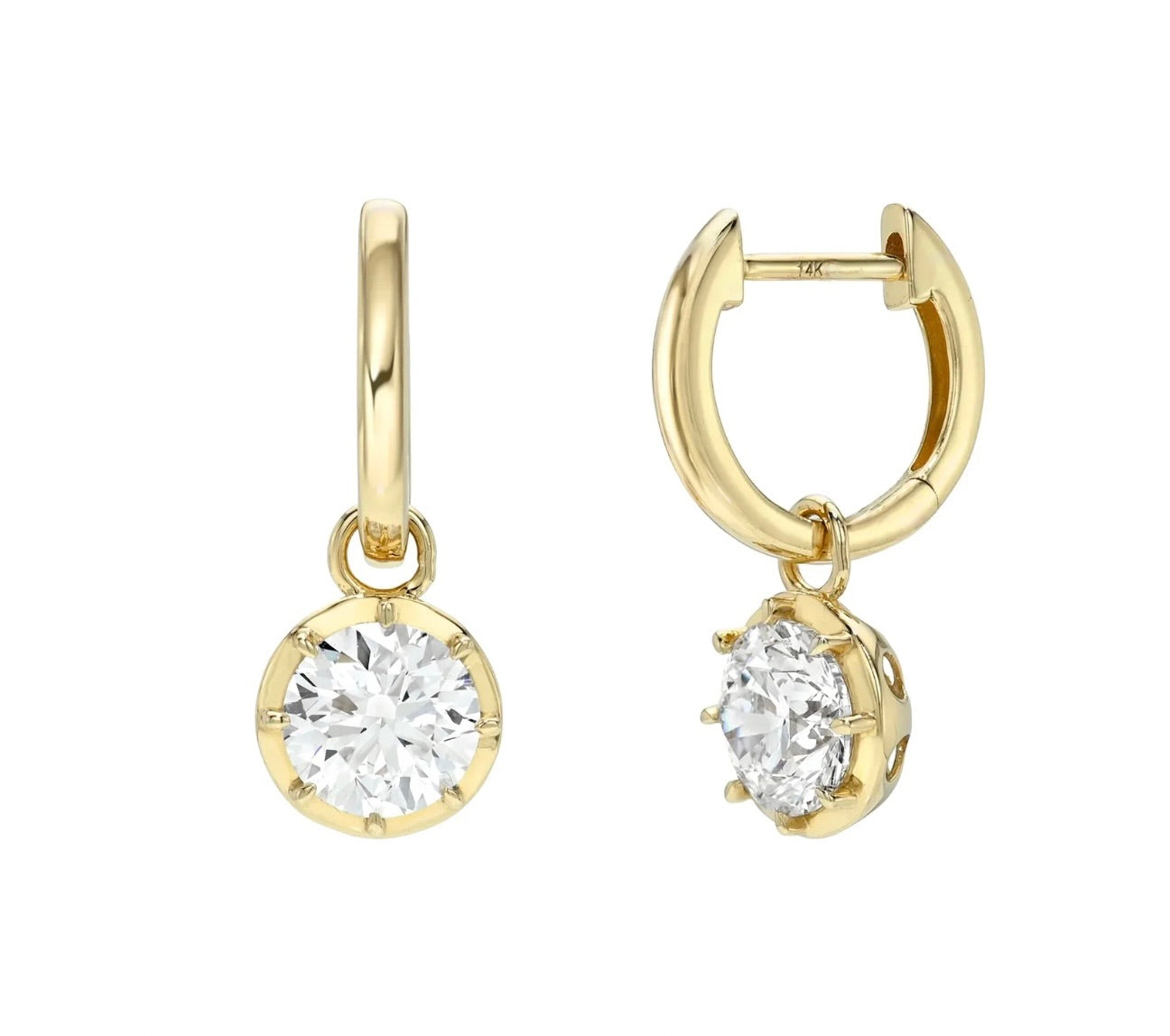 BRILLIANT CUT DIAMOND DROP EARRINGS