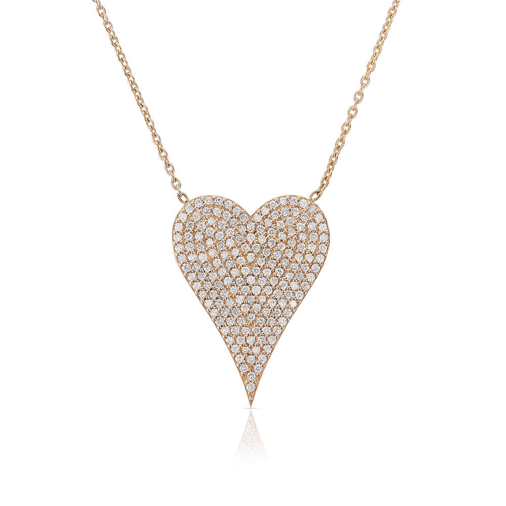LARGE DIAMOND HEART NECKLACE