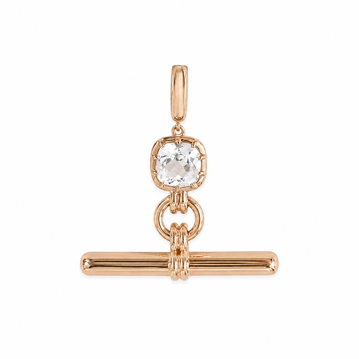 14K GOLD TOPAZ TOGGLE CHARM