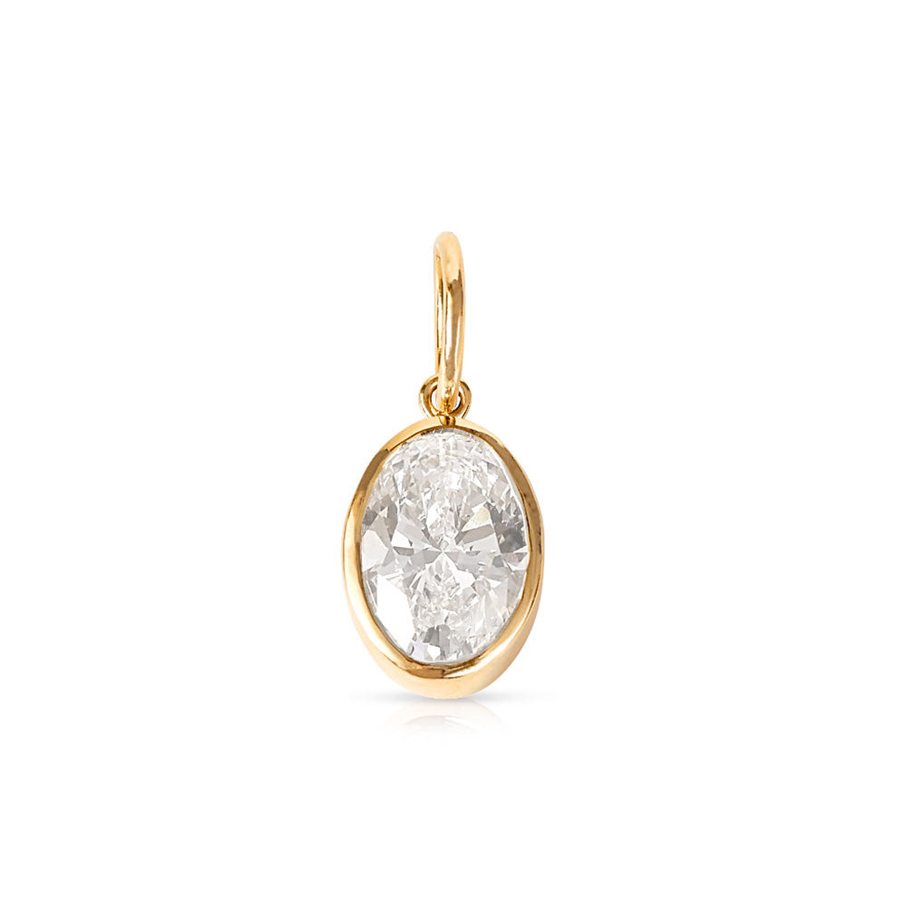 OVAL CUT DIAMOND PENDANT