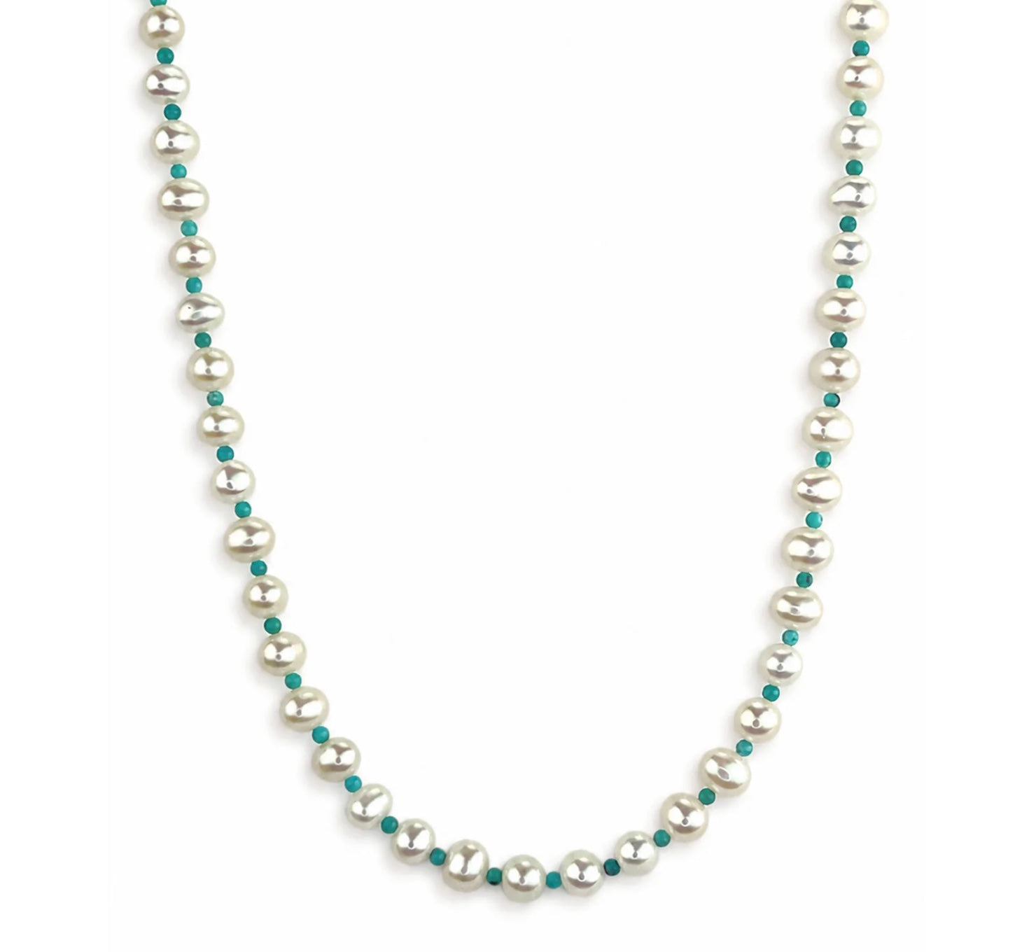 PEARL NECKLACE WITH GEMSTONES