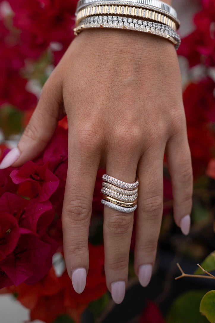 14K SOLID GOLD MEDIUM WAVE RING