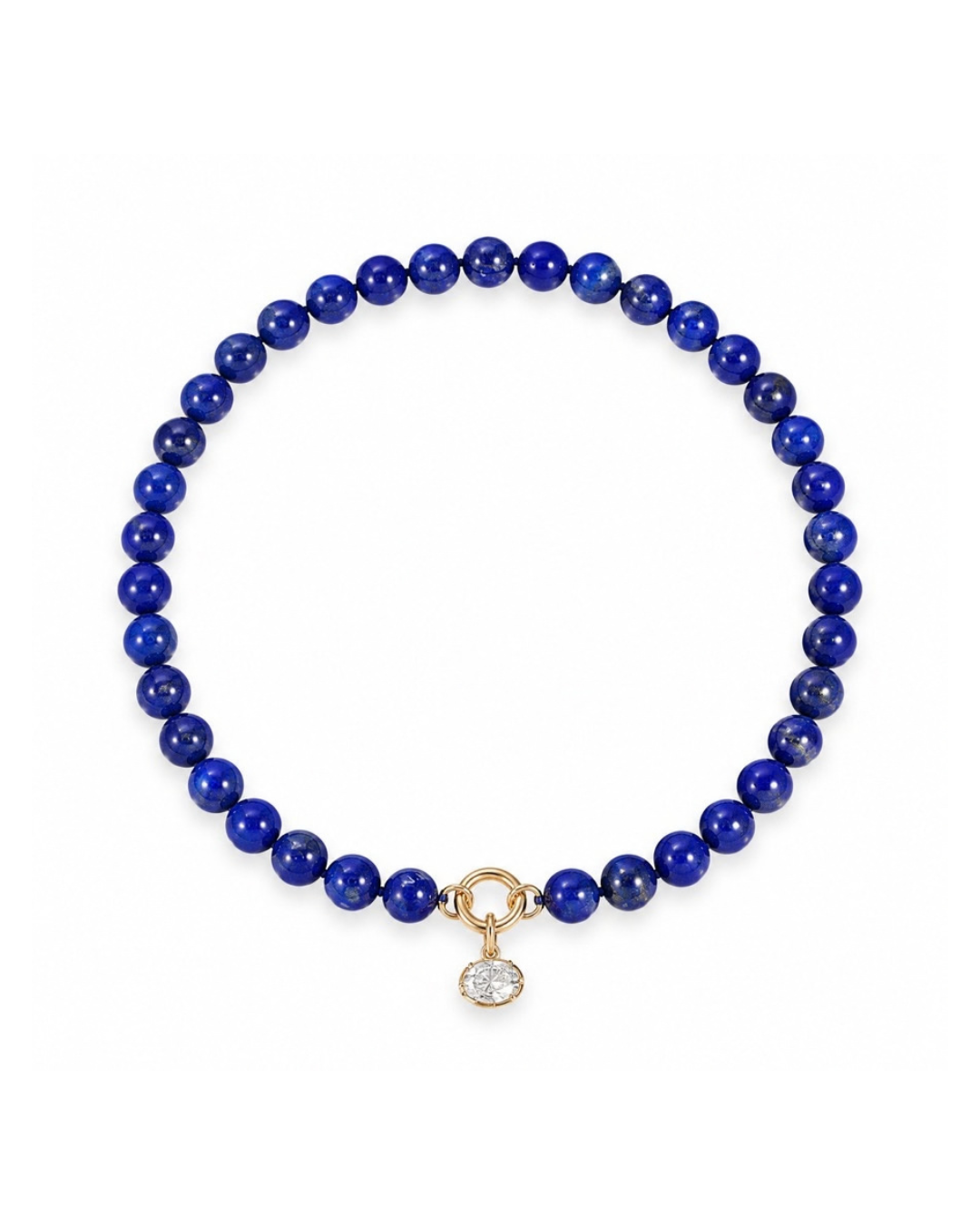BEADED LAPIS NECKLACE