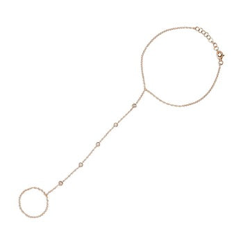 FIVE DIAMOND HAND BRACELET