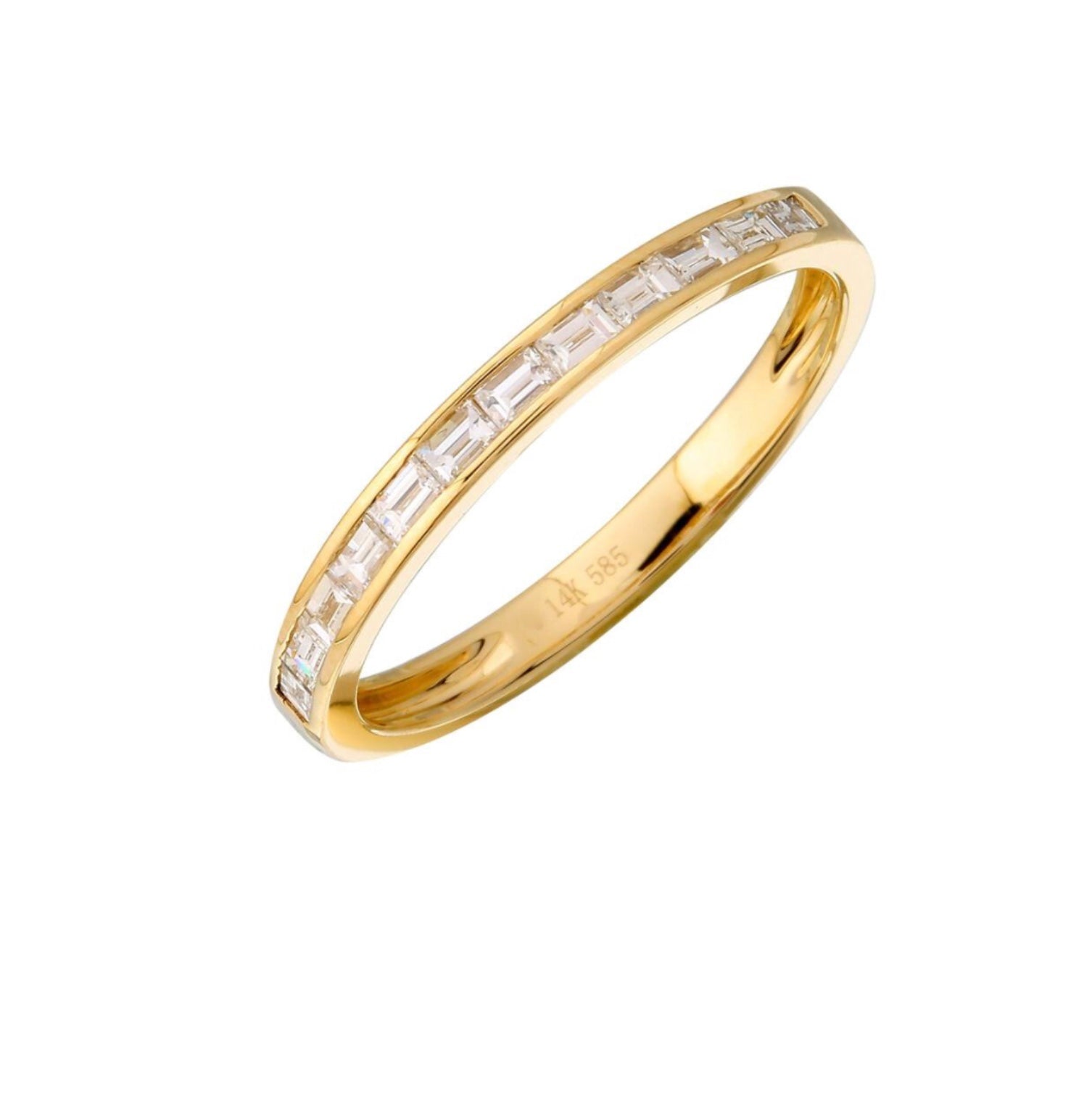 14K GOLD AND BAGUETTE DIAMOND ALICE RING