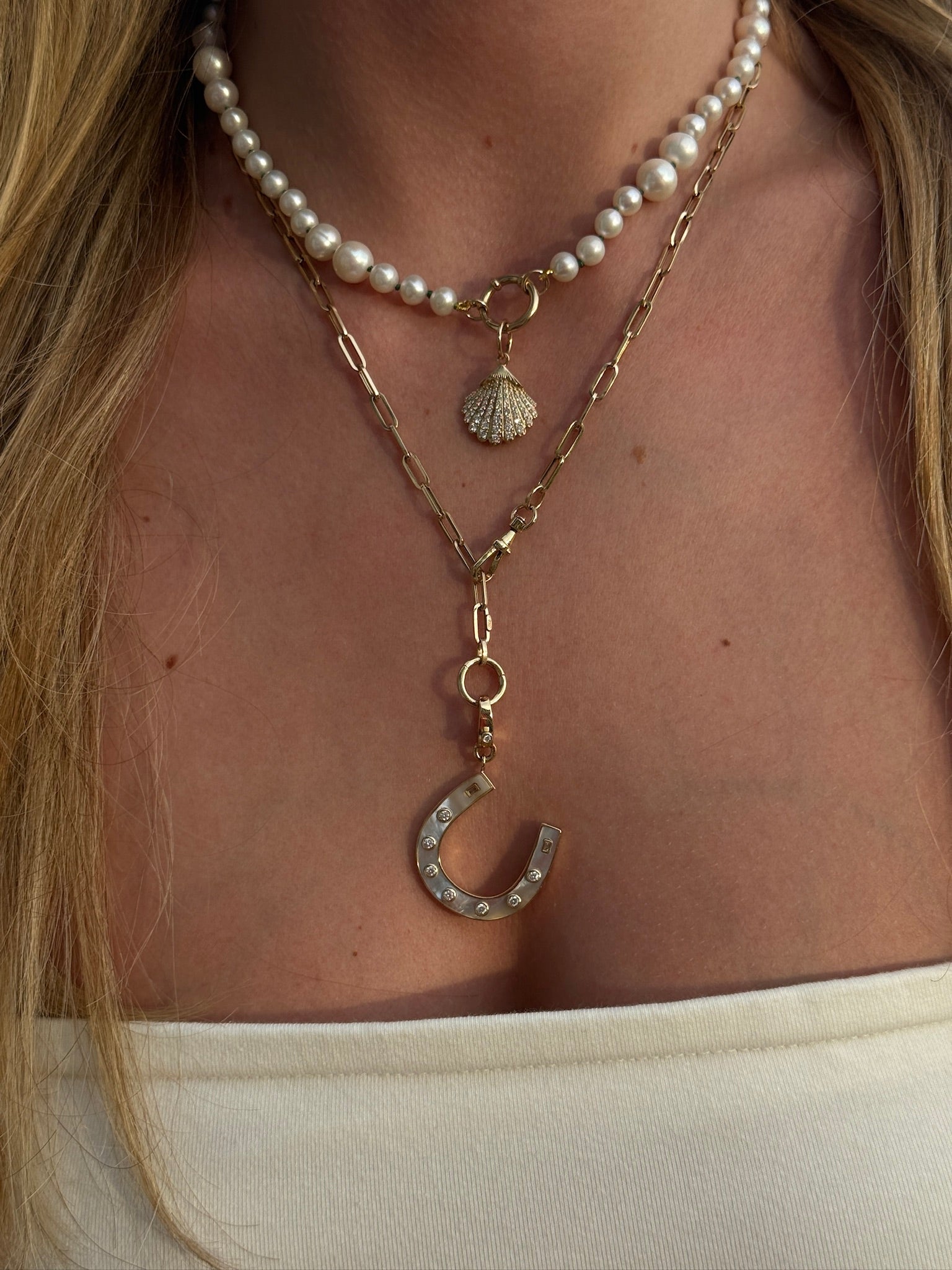 CONVERTIBLE LARIAT PAPERCLIP CHAIN