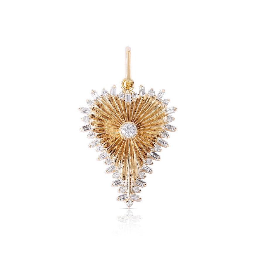 14K Gold Fluted Heart Charm with Diamonds
Gold Heart Charm with Diamond Accents
Fluted Heart Pendant in 14K Gold
14K Gold Heart Charm with Diamonds
Diamond-Embellished Fluted Heart Charm
Heart charm
Diamond heart
Gold heart pendant
Fluted charm
Luxury heart charm
Diamond pendant
Gold charm
Elegant heart necklace
Fine jewelry heart charm