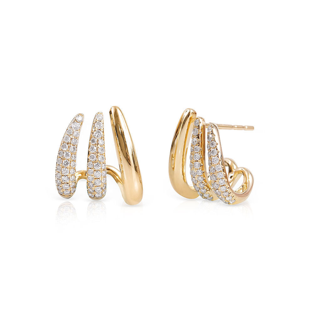SD CHUNKY DIAMOND CAGE EARRINGS