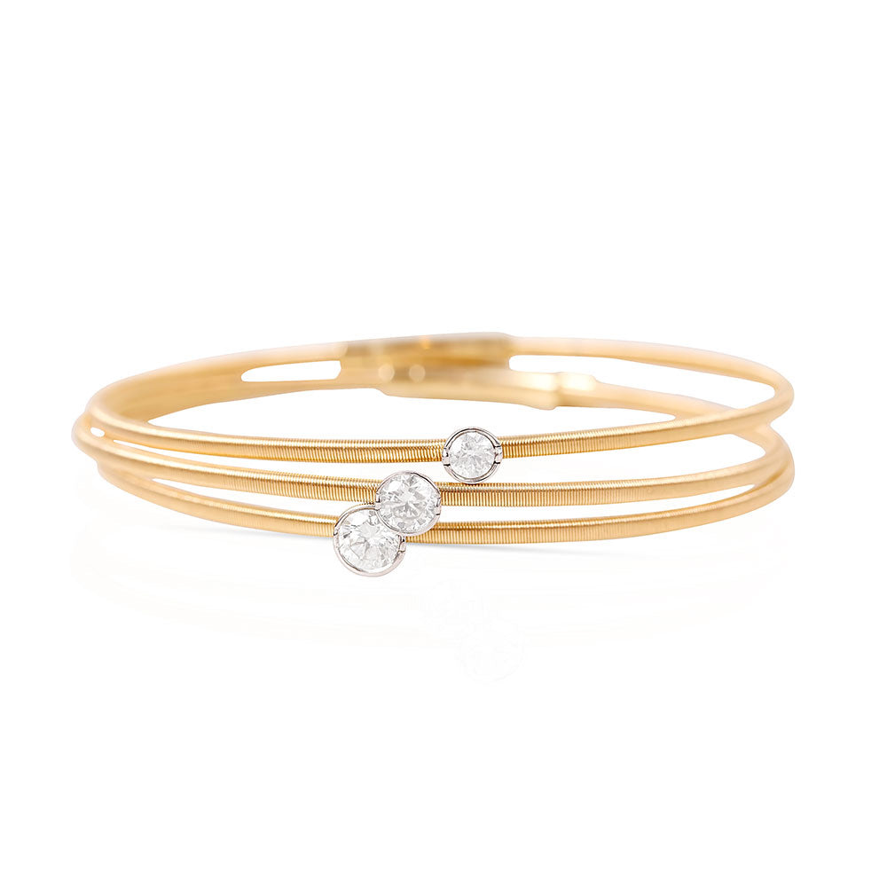 14K GOLD AND DIAMOND FLEXIBLE SOLITAIRE BRACELET