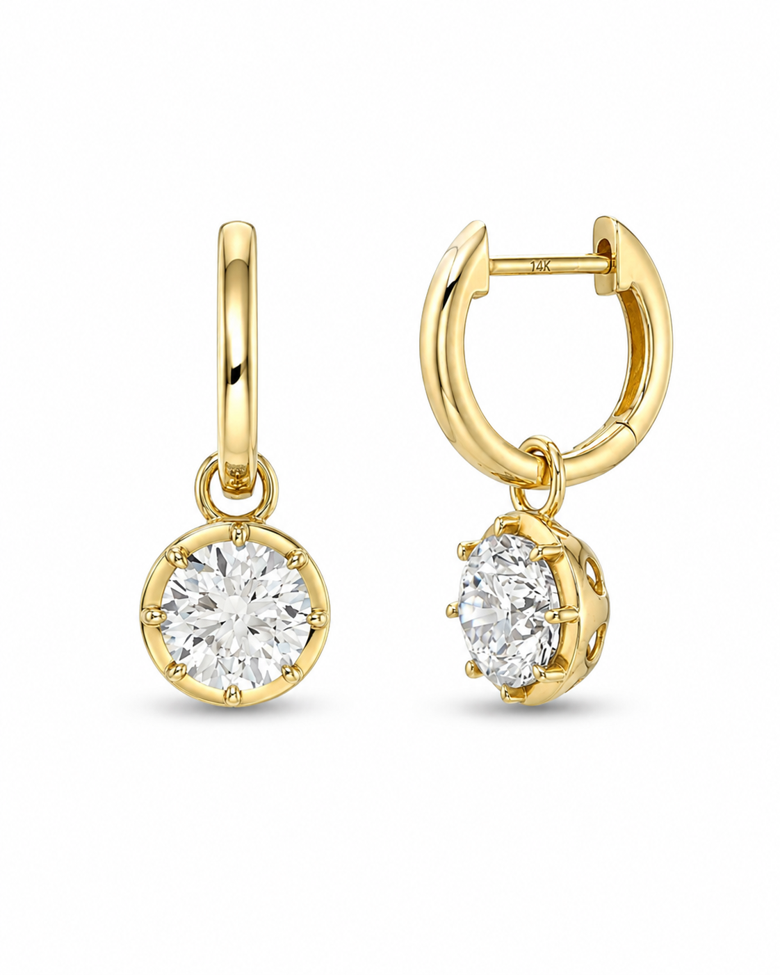 BRILLIANT CUT DIAMOND DROP EARRINGS