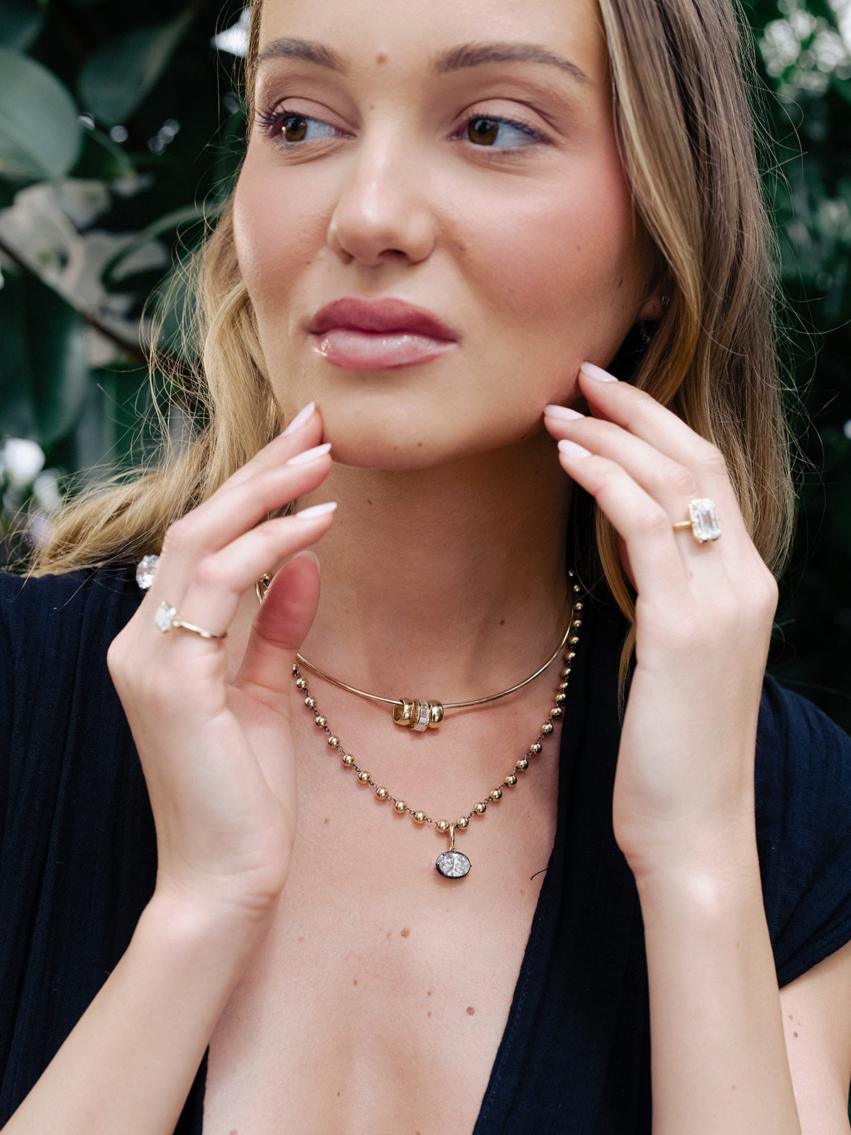 14K GOLD OMEGA WIRE CHAIN