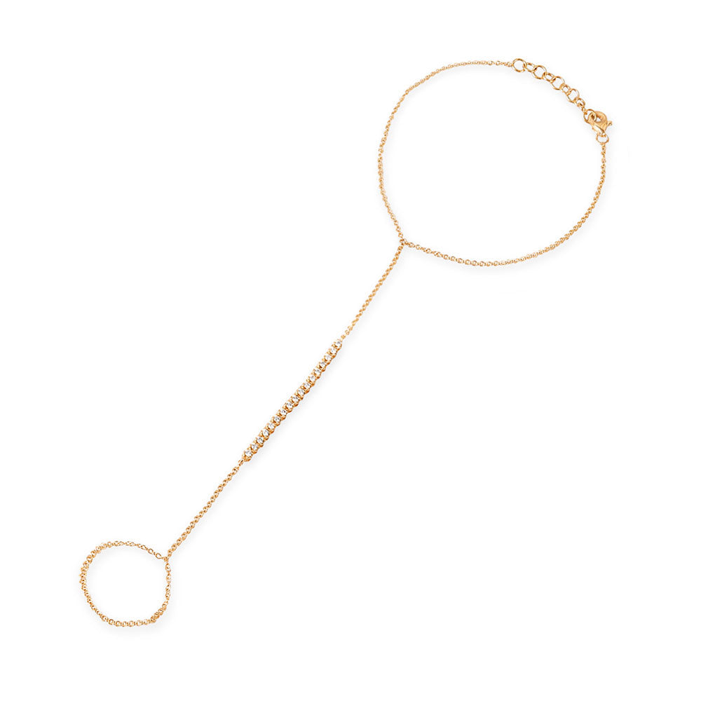 DIAMOND TENNIS HAND BRACELET