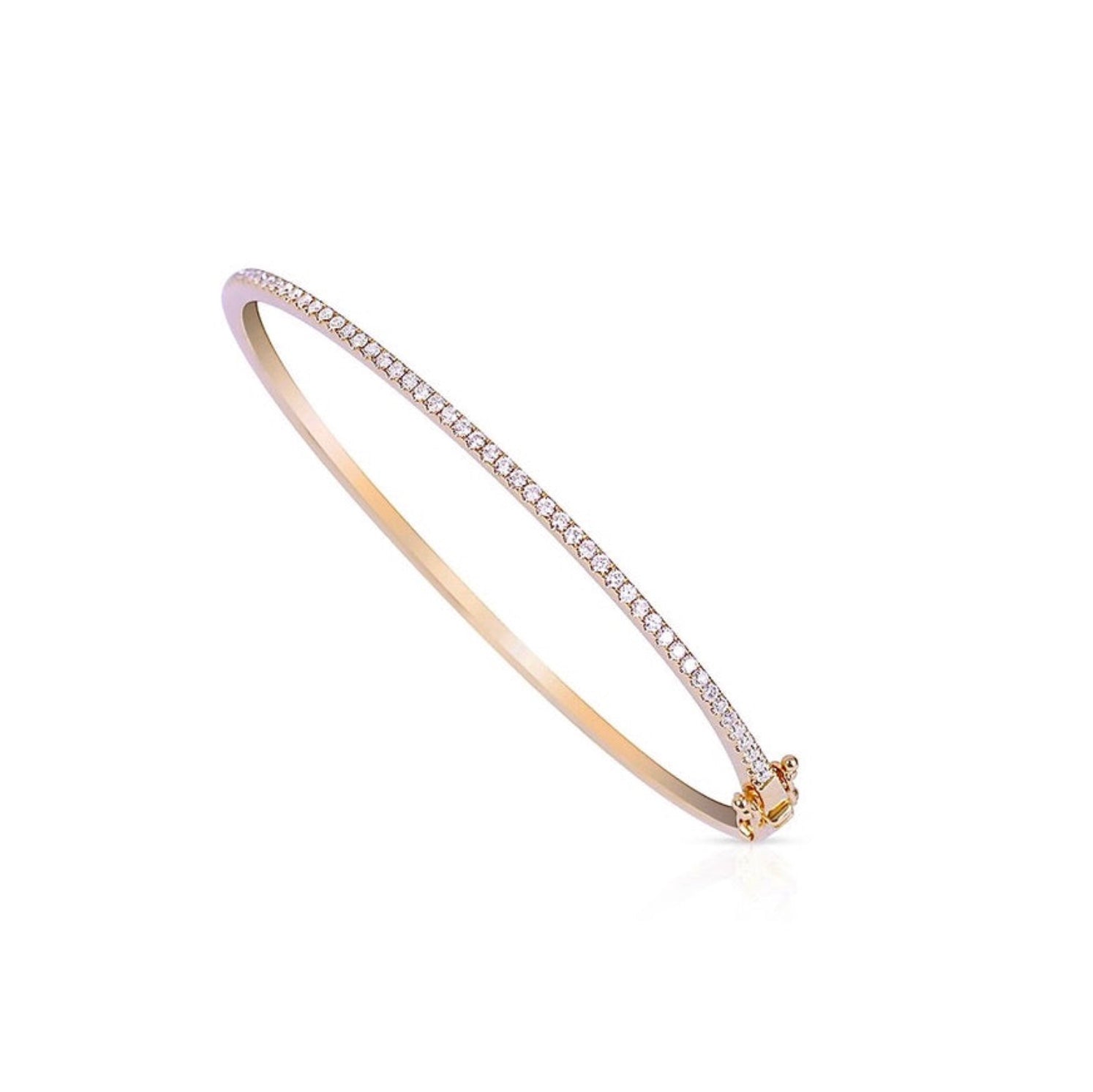 14K Gold Classic Diamond  Bangle