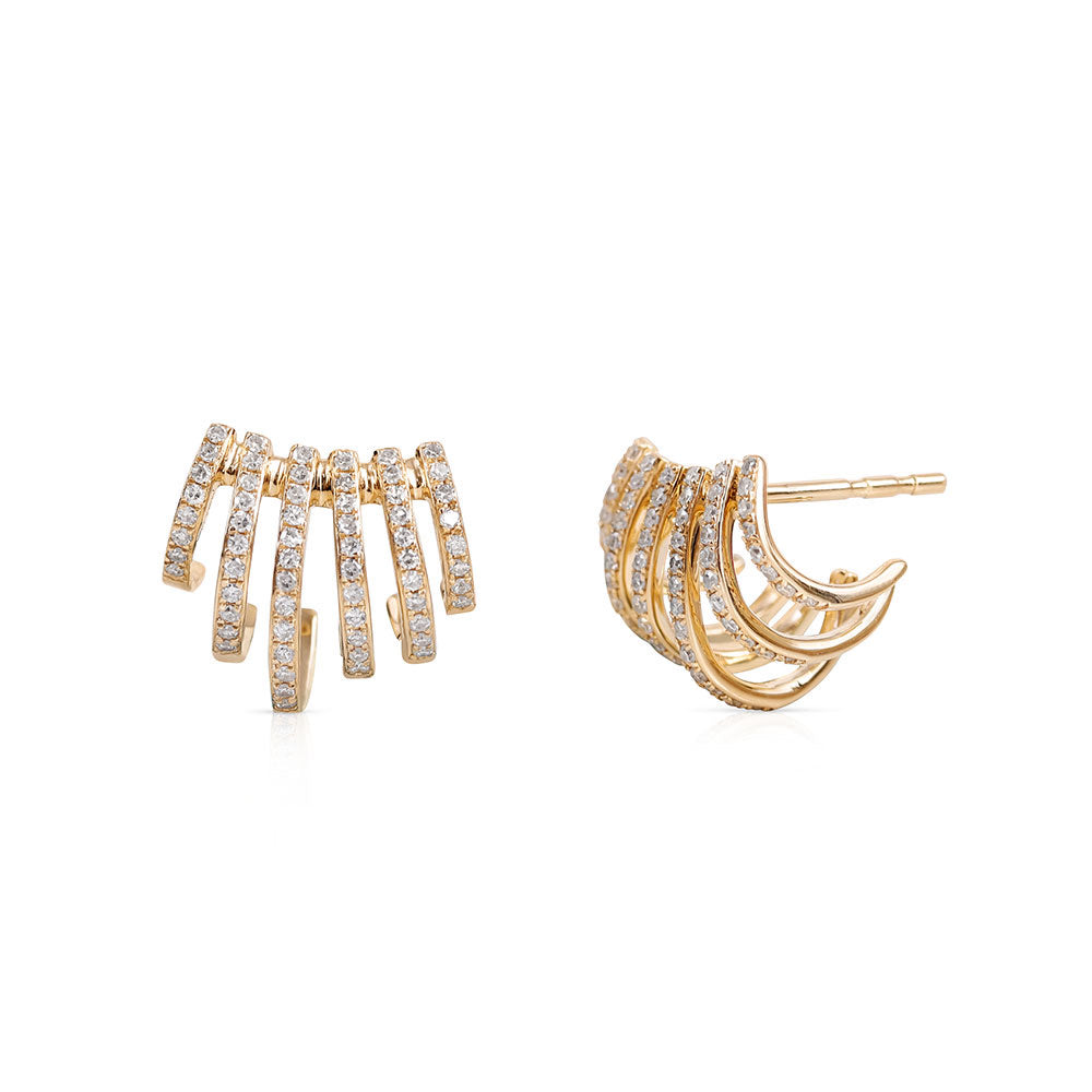 LINDSAY DIAMOND CAGE EARRINGS