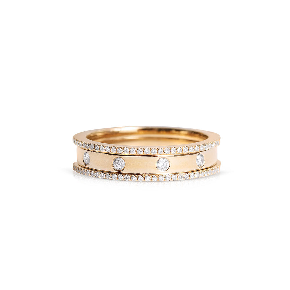 14K GOLD AND DIAMOND MADISON RING