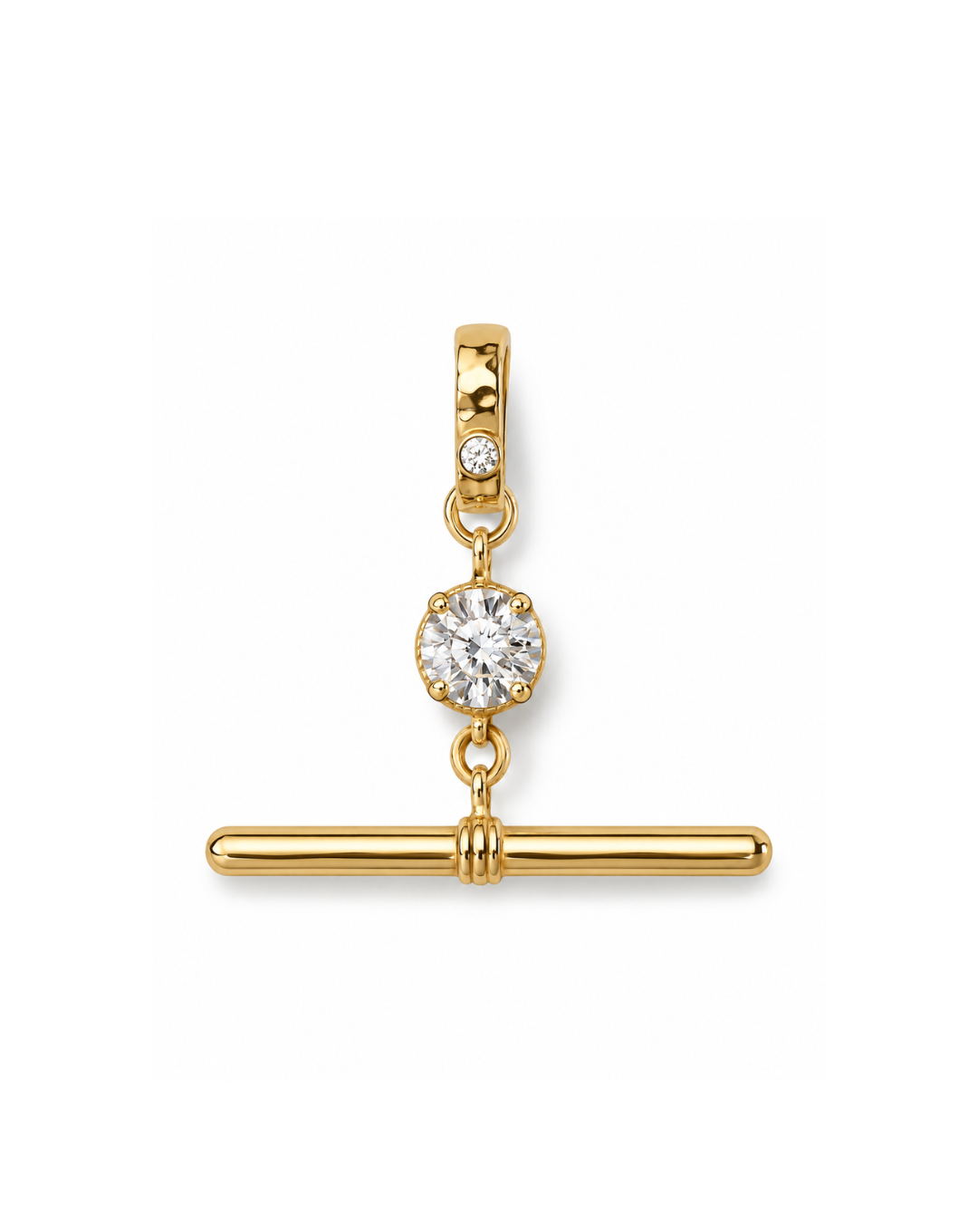 14K GOLD LAB DIAMOND TOGGLE CHARM