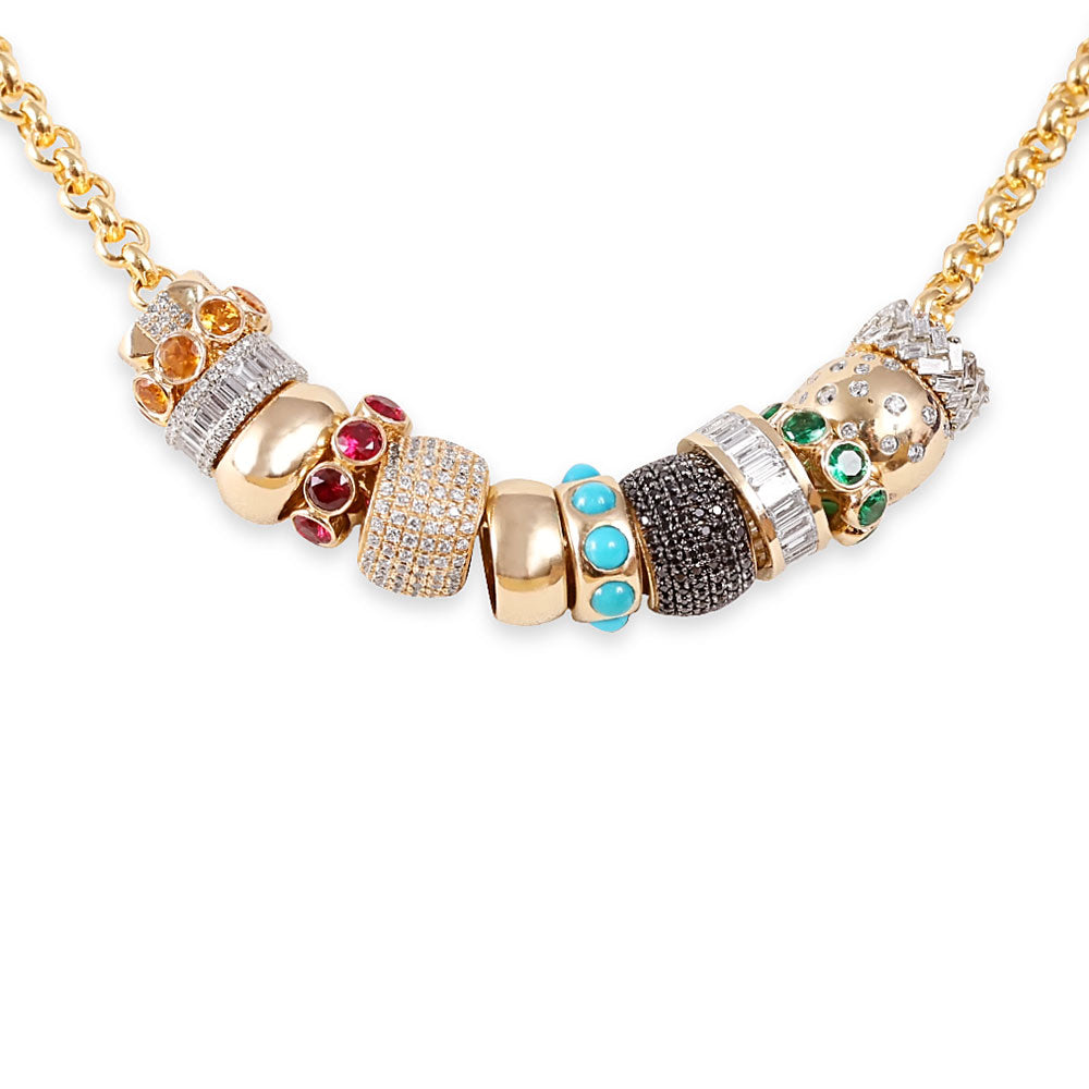Bezel Set Citrine Eternity Rondelle