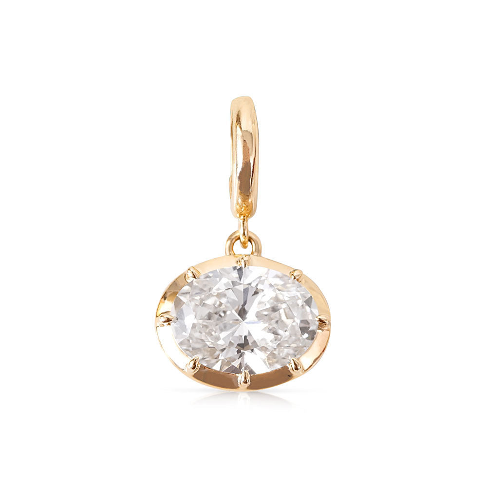OVAL CUT EAST-WEST SET DIAMOND PENDANT
