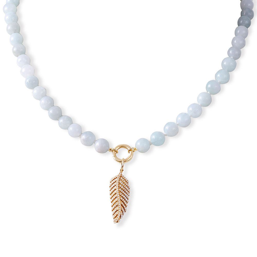 BEADED AQUAMARINE NECKLACE