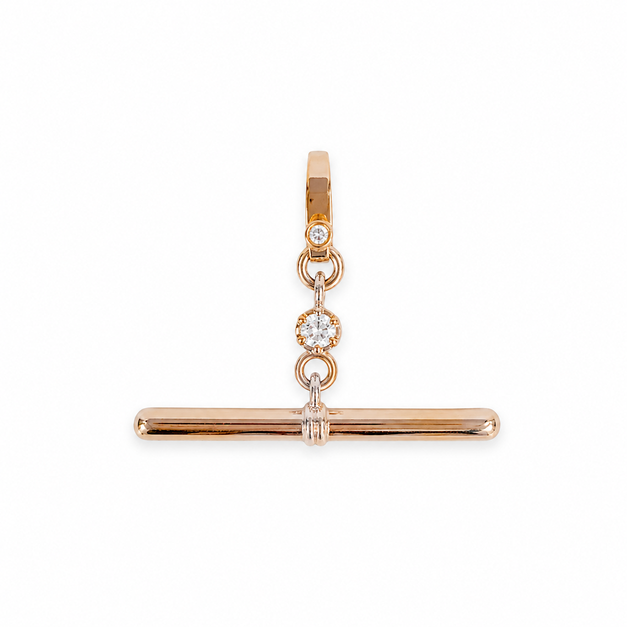 14K GOLD AND DIAMOND TOGGLE CHARM