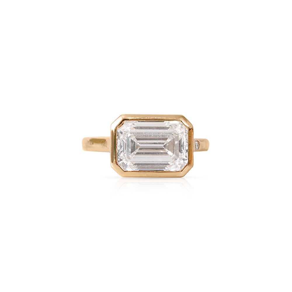 EMERALD CUT EAST-WEST POWER PINKY RING™