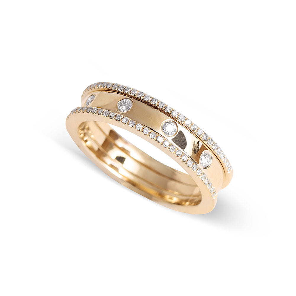 14K GOLD AND DIAMOND MADISON RING