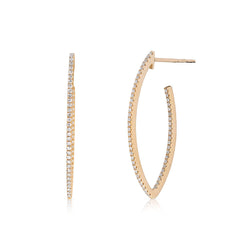 DIAMOND WISHBONE EARRINGS