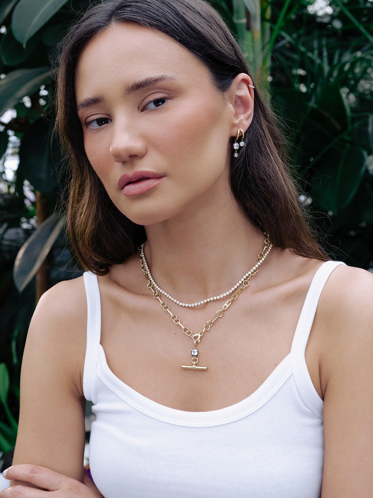 14K GOLD ALTERNATING  ROUND MARINER CHAIN