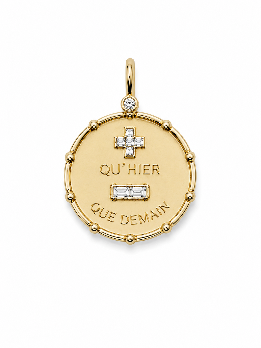 14K GOLD AND DIAMOND QU'HIER QUE DEMAIN