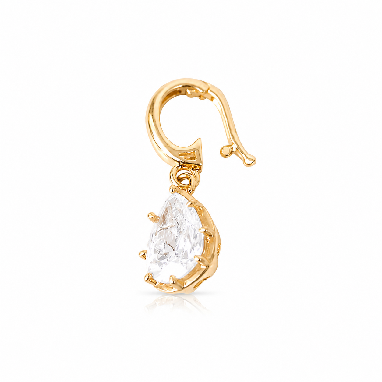 PEAR SHAPED DIAMOND PENDANT GEORGIAN SETTING